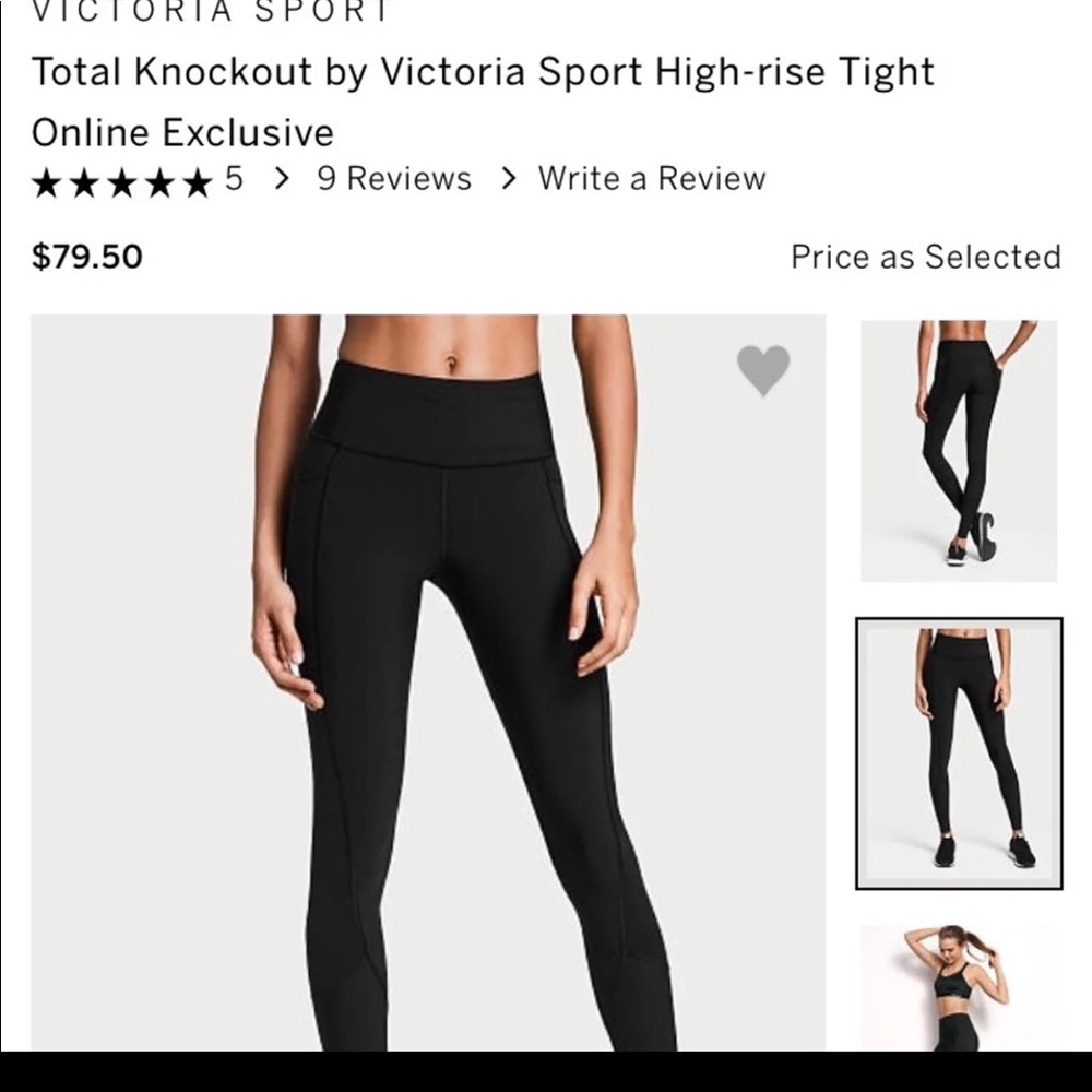 NEW Large Victoria’s Secret Knockout Leggings - Picture 2 of 8